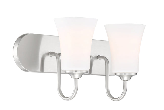 50402-BNK-WG - Gwyneth 2 Light 18" Wide Vanity Light - Brushed Nickel