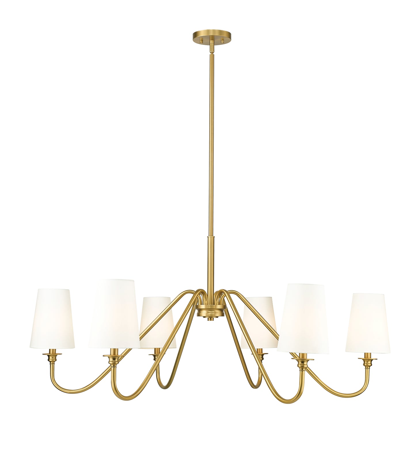 7509-6-46MGLD - Gianna 6 Light 46" Chandelier - Modern Gold