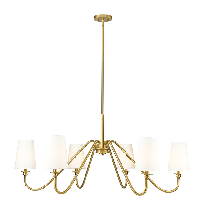 7509-6-46MGLD - Gianna 6 Light 46" Chandelier - Modern Gold