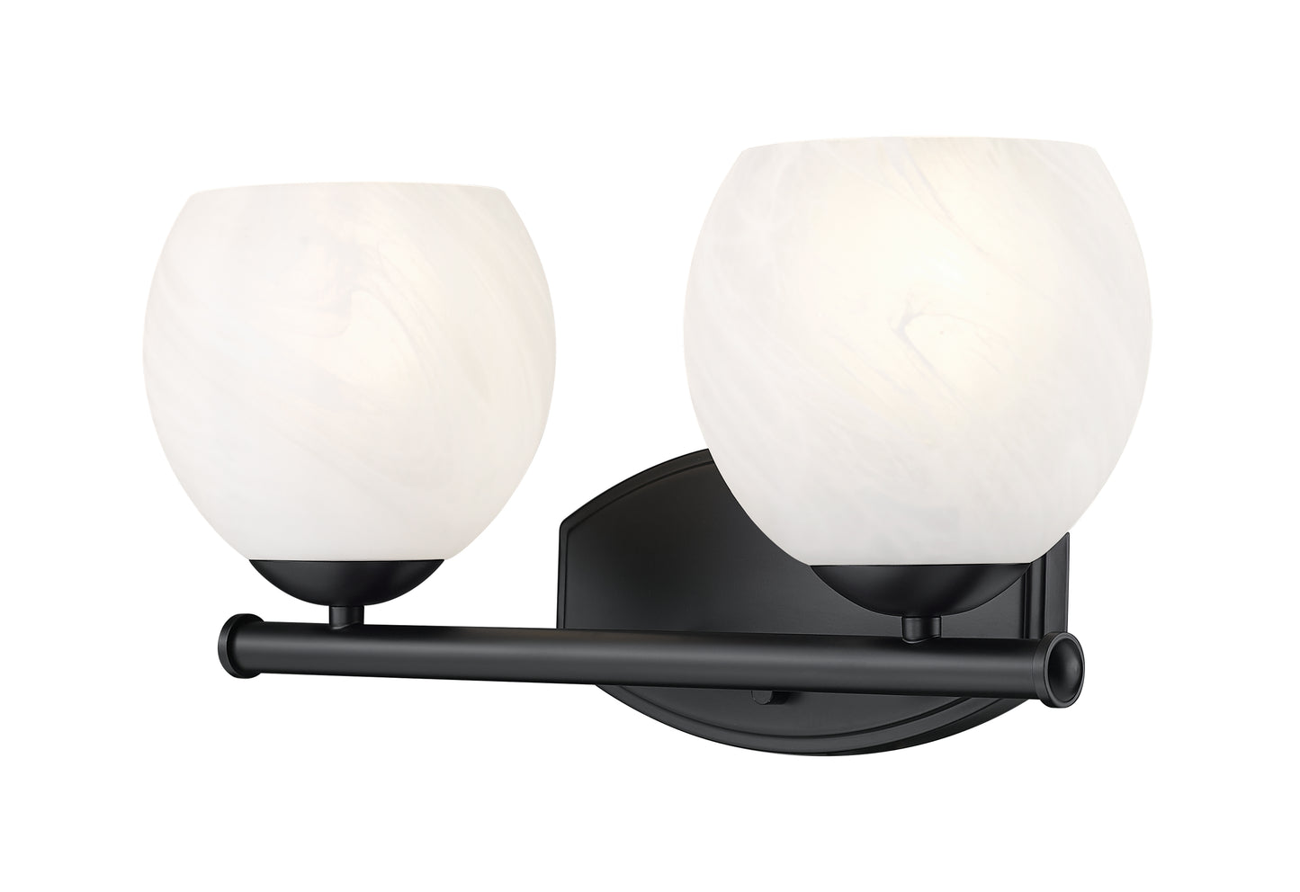 1963-2V-MB - Colette 2 Light 16" Vanity - Matte Black