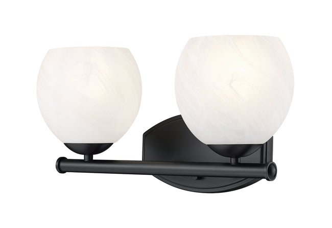 1963-2V-MB - Colette 2 Light 16" Vanity - Matte Black