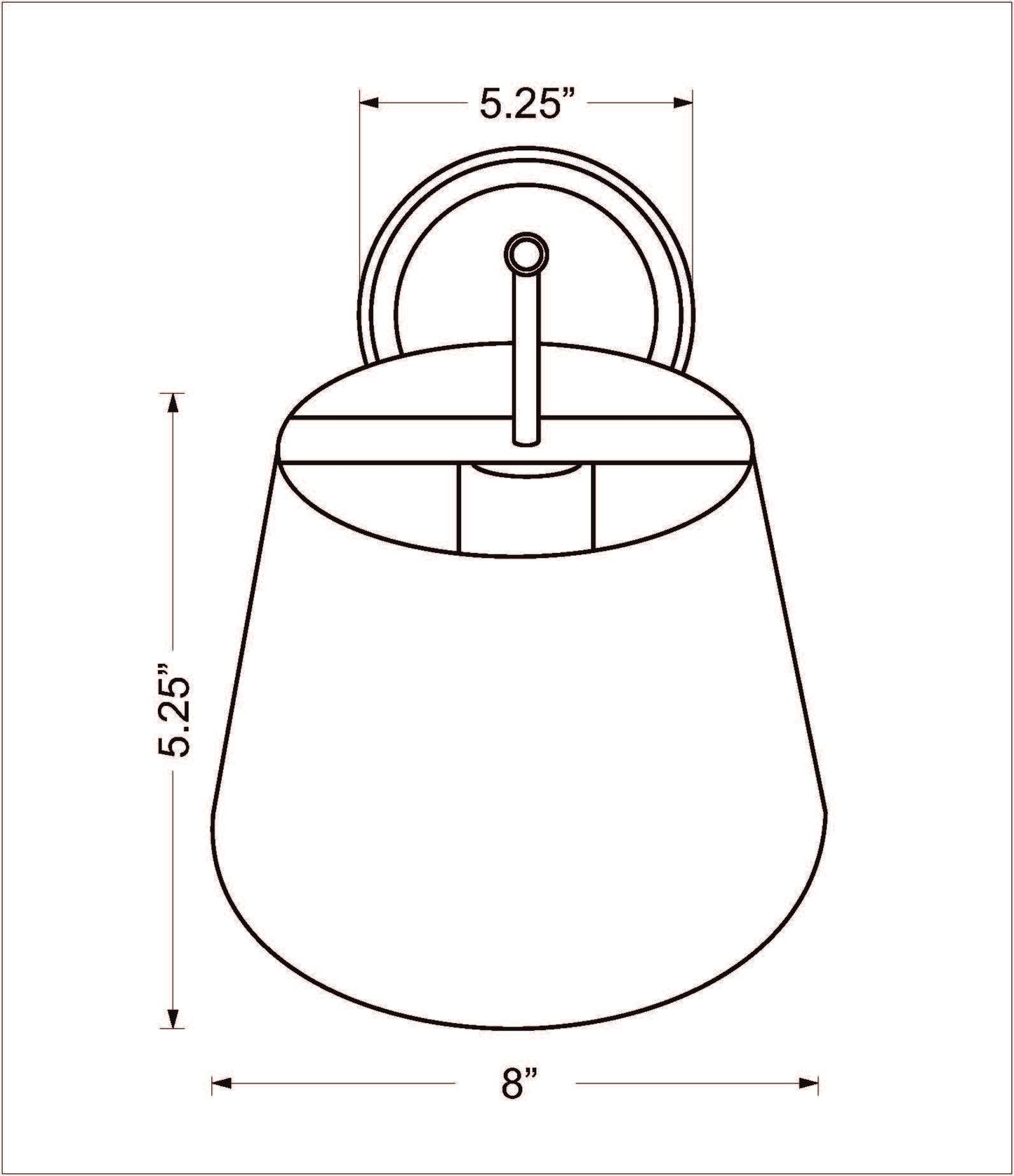 2307-1S-MGLD - Lilly 1 Light Wall 8" Sconce - Modern Gold