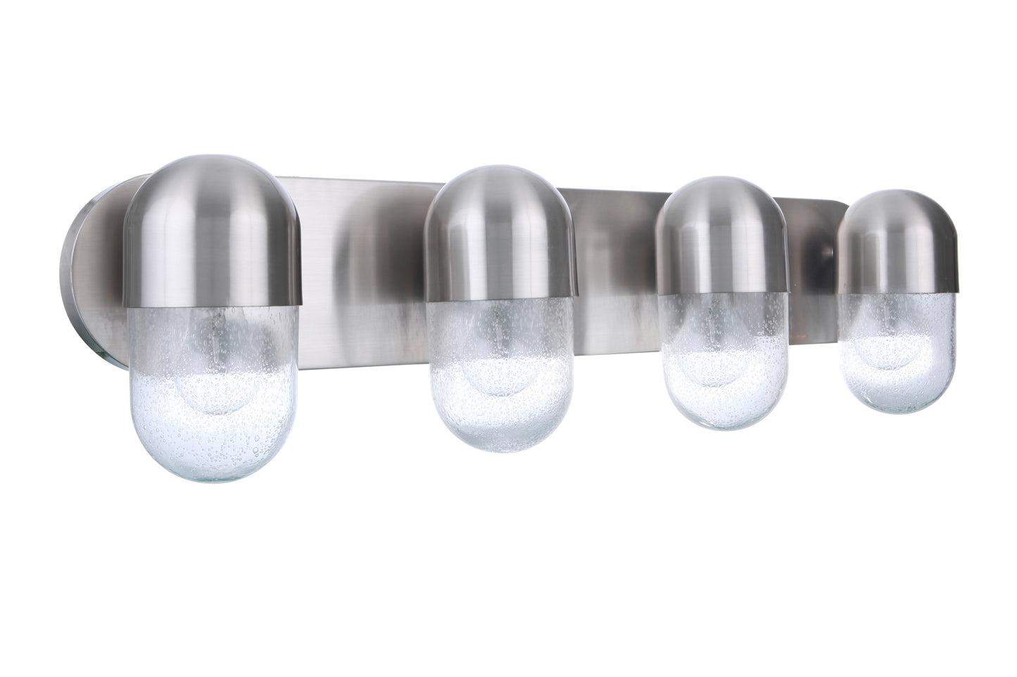 55004-BNK - Pill 4 Light 31" Wide Vanity Light - Brushed Nickel