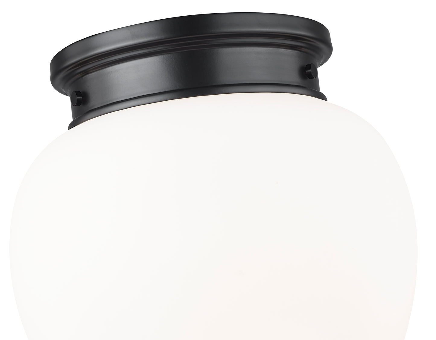 1945F12-MB - Gideon 1 Light Flush 12" Mount - Matte Black