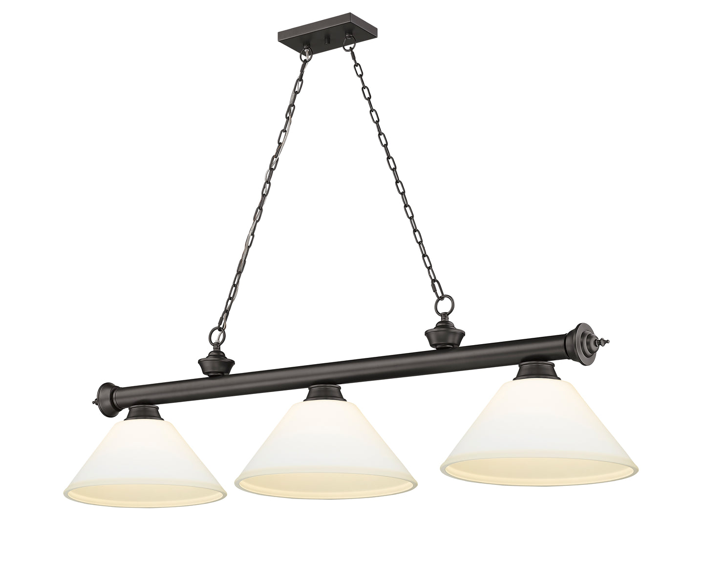 2306-3BRZ-AMO14 - Cordon 3 Light 57" Billiard - Bronze