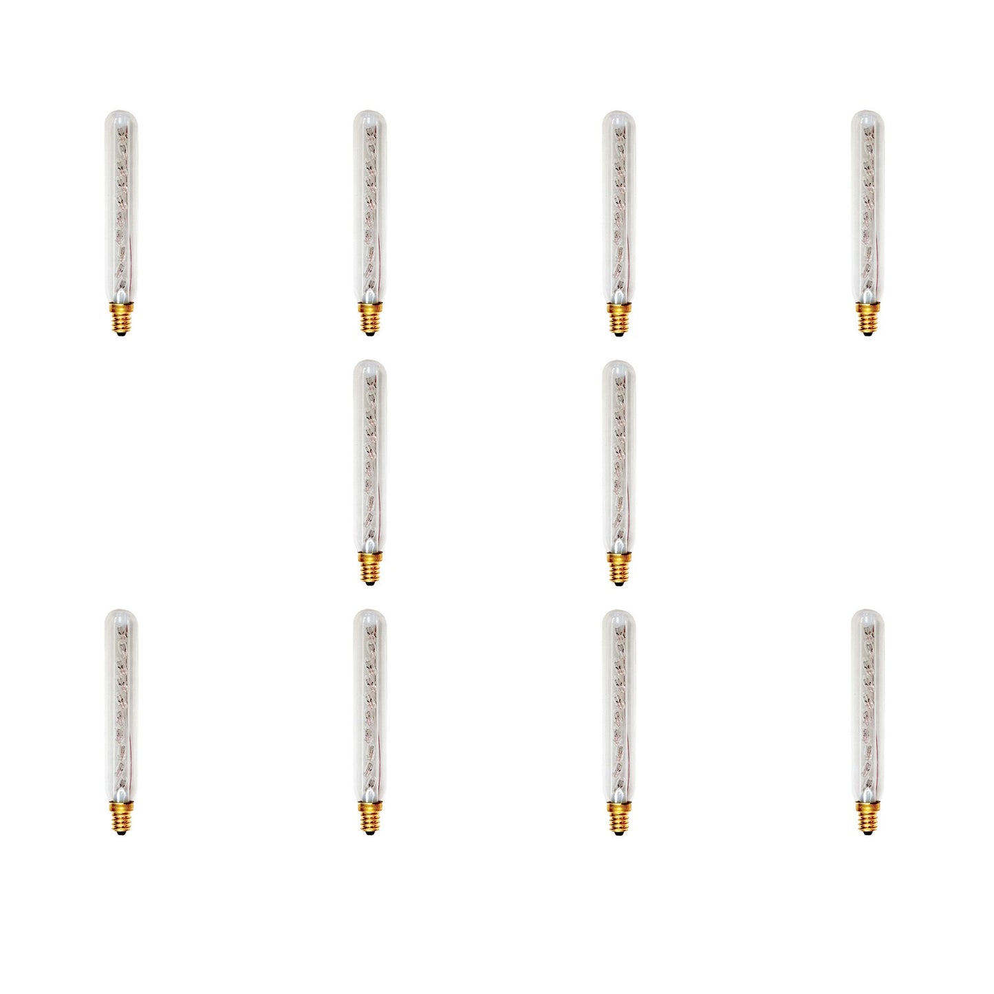 707503 - Dimmable Clear T6.5 Incandescent Candelabra Light Bulb - 9 Watt - 2700K - 10 Pack
