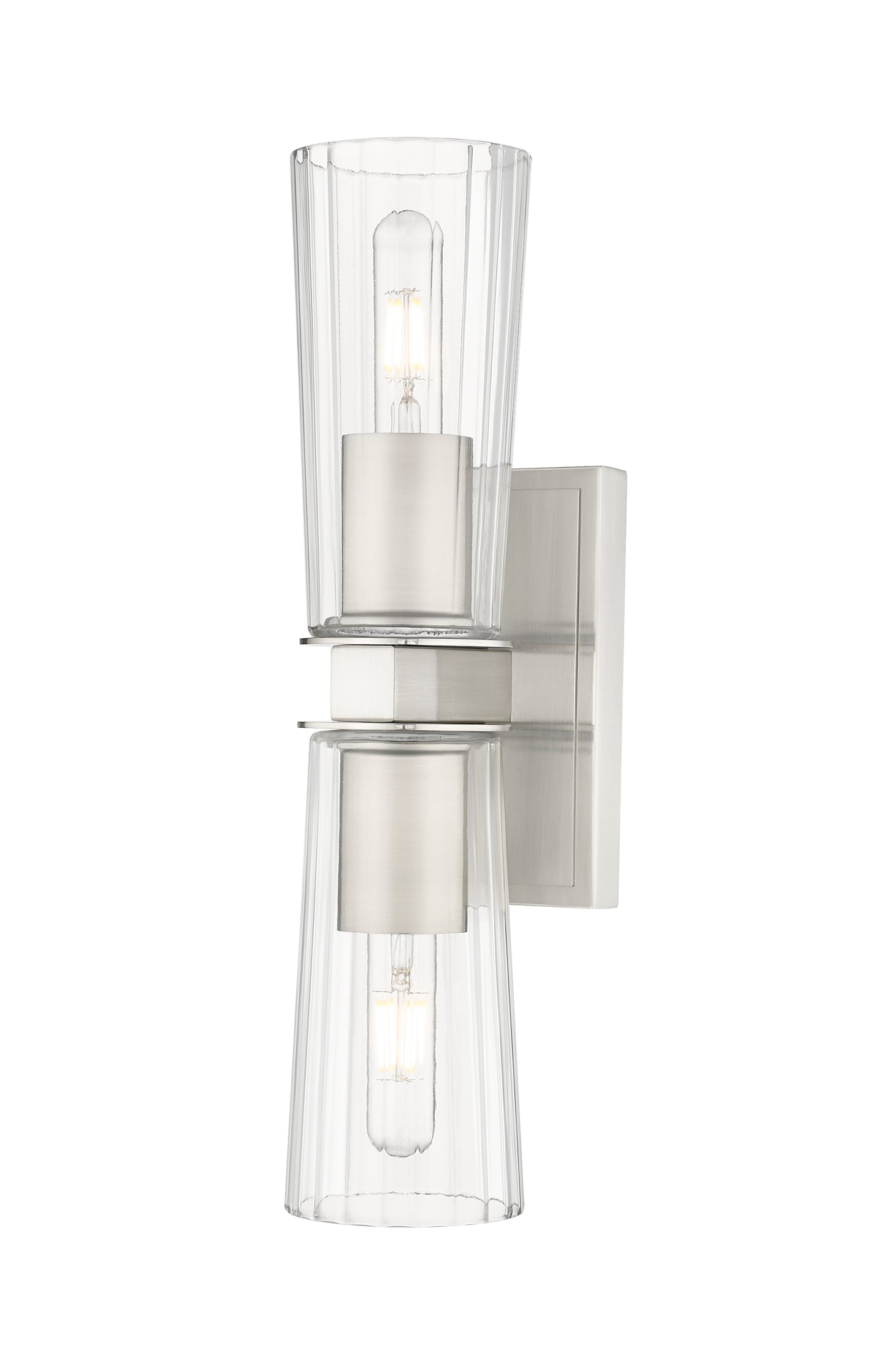 826-2S-BN - Titus 2 Light Wall 18" Sconce - Brushed Nickel