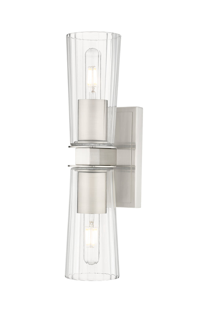 826-2S-BN - Titus 2 Light Wall 18" Sconce - Brushed Nickel