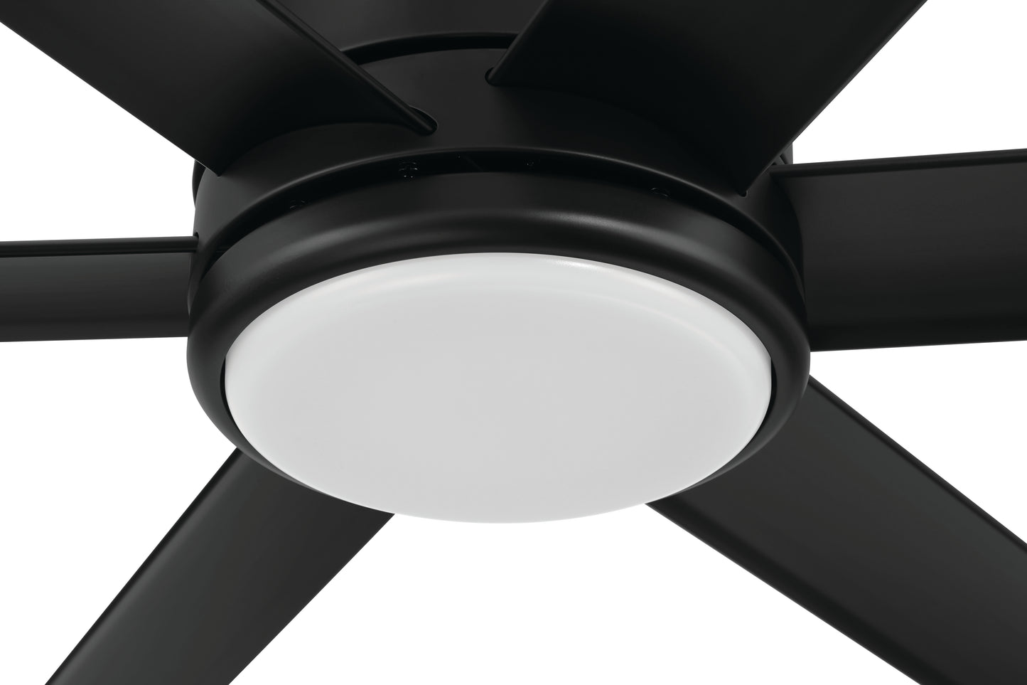 TTE65FB6 - Tate 65" 6 Blade Indoor Outdoor Ceiling Fan with Light Kit - Flat Black