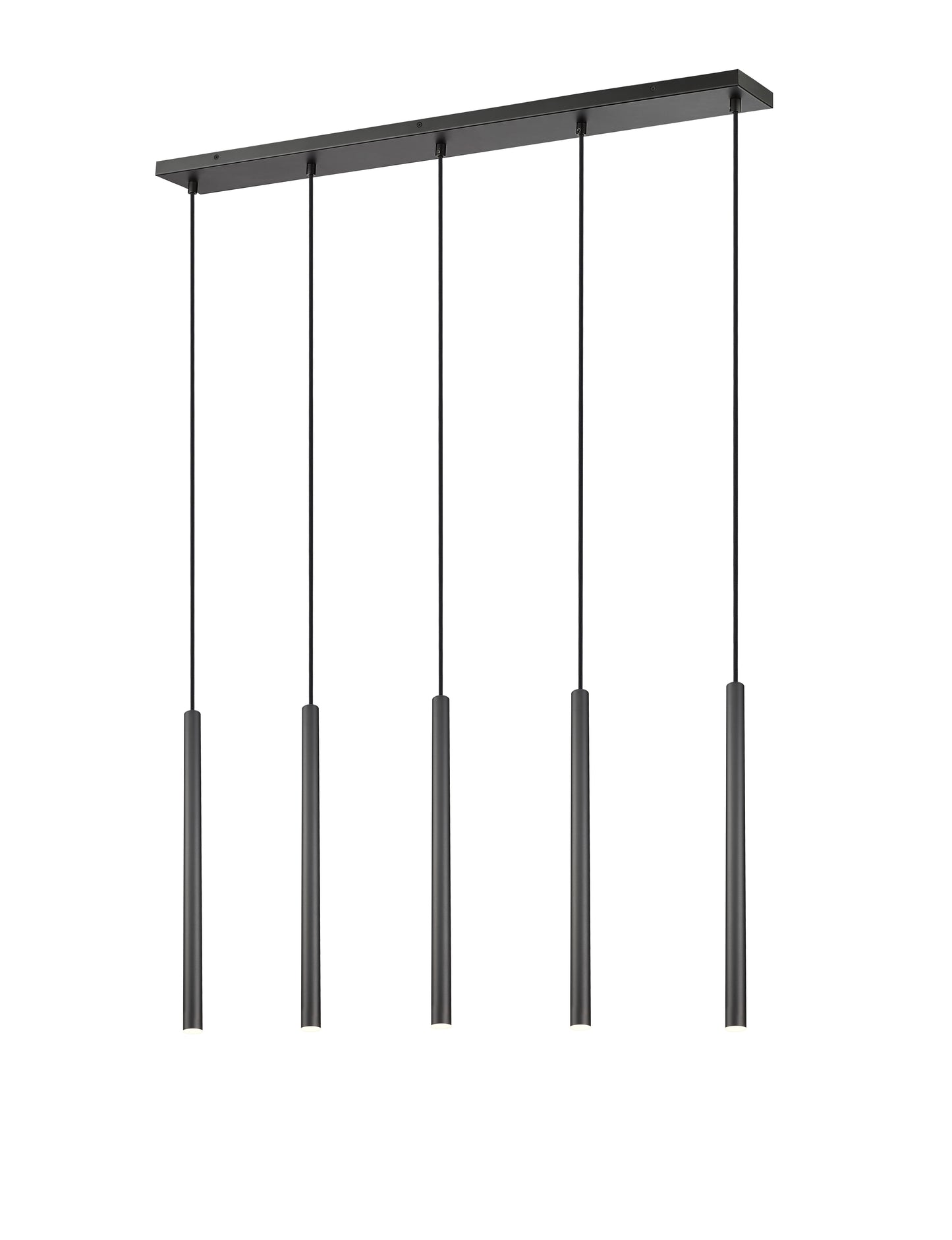 919MP24-5L-MB-LED - Forest 5 Light Linear 42" Chandelier - Matte Black