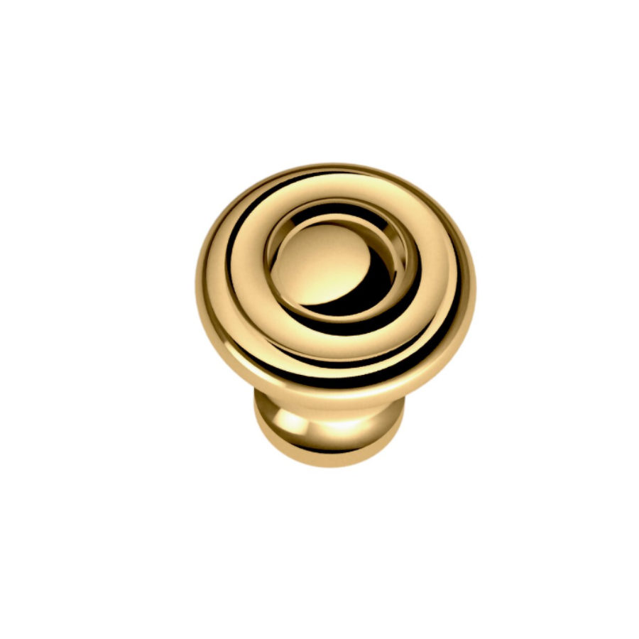 4490003 - 1" Centers - Dominion Knob - Polished Brass