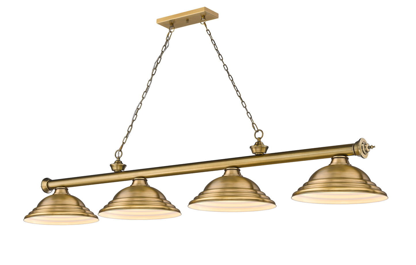 2306-4RB-SRB - Cordon 4 Light 82" Billiard - Rubbed Brass