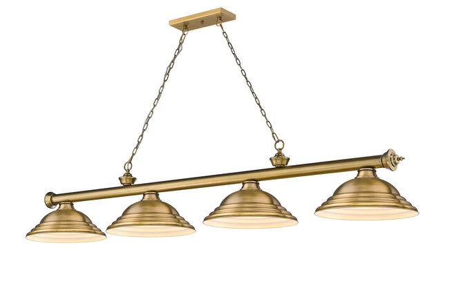 2306-4RB-SRB - Cordon 4 Light 82" Billiard - Rubbed Brass