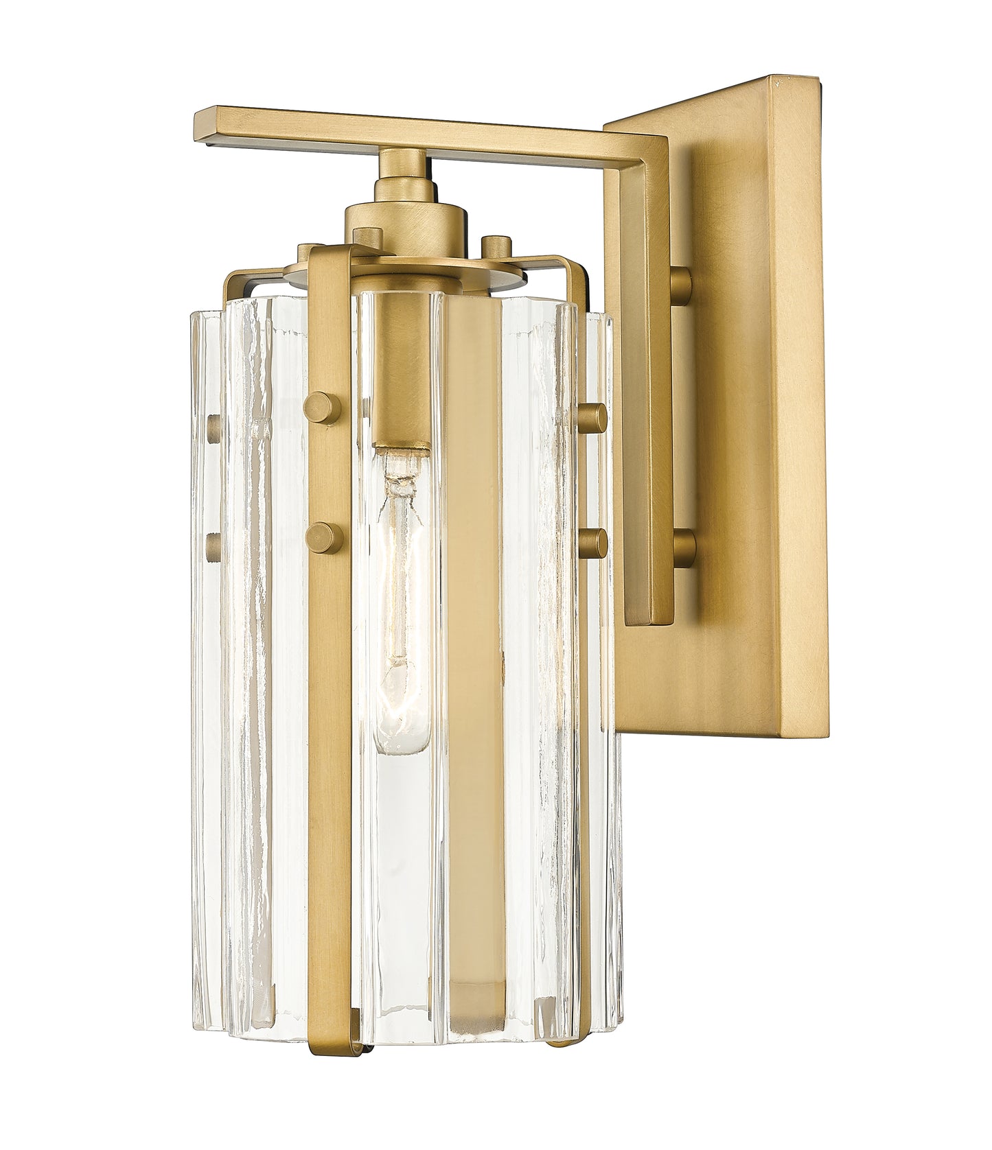 3036-1S-RB - Alverton 1 Light Wall 12" Sconce - Rubbed Brass