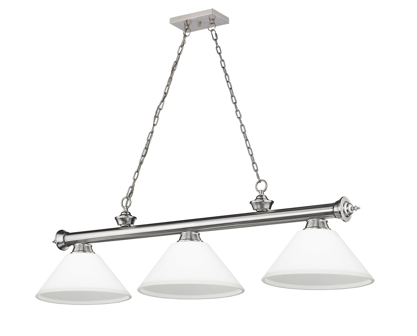 2306-3BN-AMO14 - Cordon 3 Light 57" Billiard - Brushed Nickel