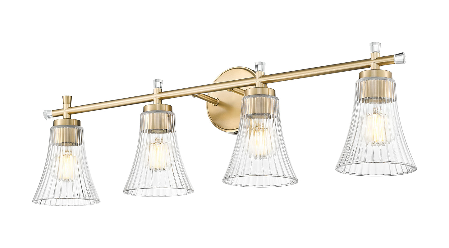 7519-4V-MGLD - Belle 4 Light 32" Vanity - Modern Gold