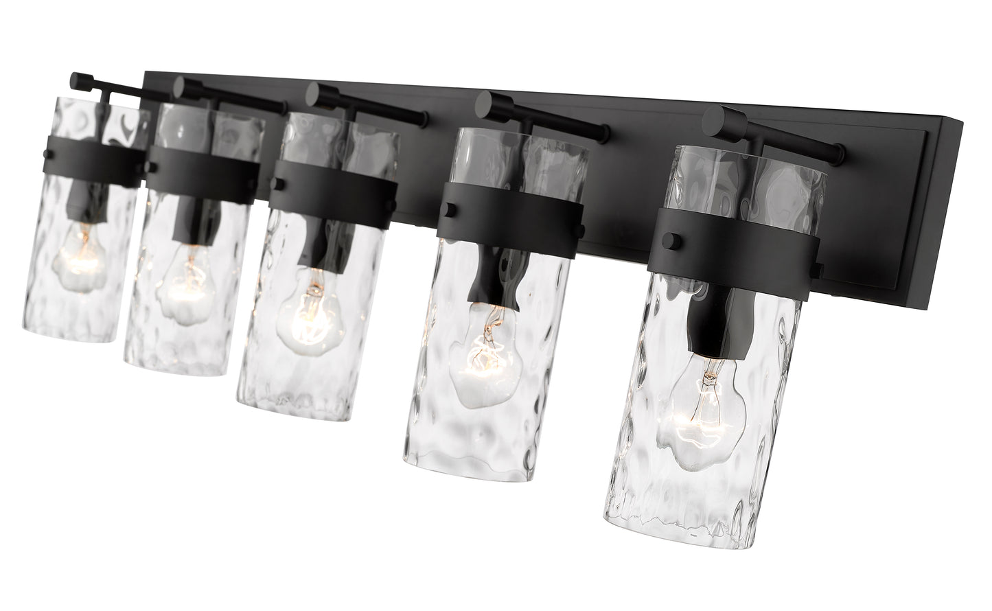 3035-5V-MB - Fontaine 5 Light 44" Vanity - Matte Black