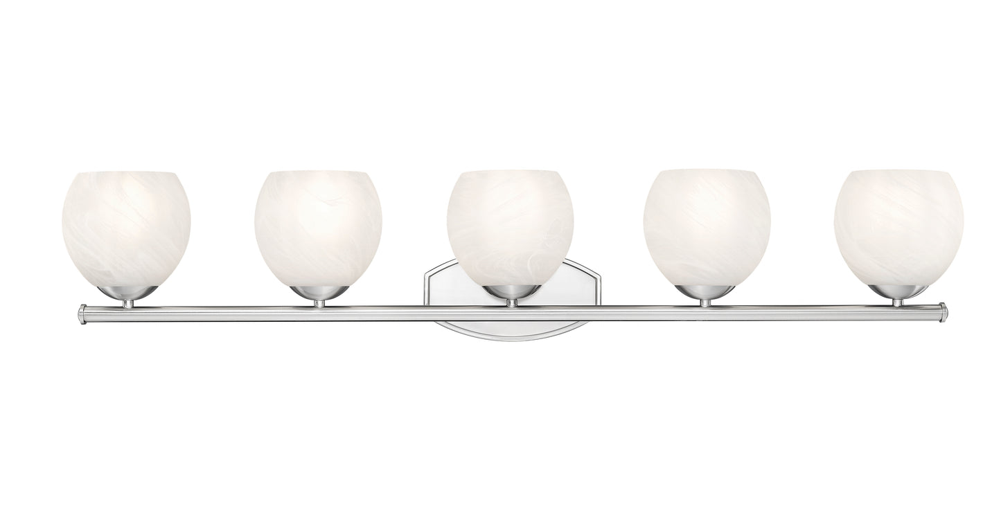 1963-5V-BN - Colette 5 Light 42" Vanity - Brushed Nickel