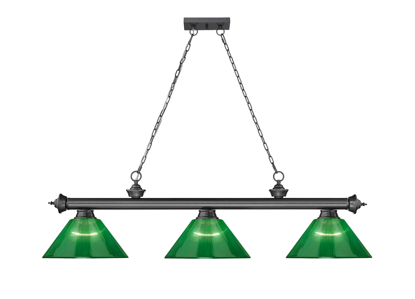 2306-3BP-ARG - Cordon 3 Light 57" Billiard - Bronze Plate