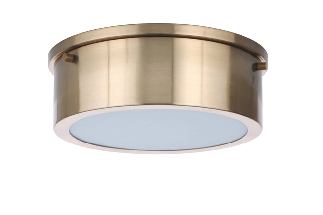 X6709-SB-LED - Fenn 1 Light 9" Wide Flush Mount - Satin Brass