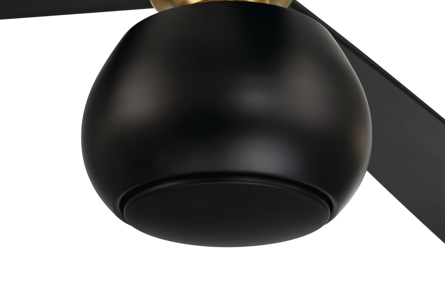OTT60FBSB3 - Otto 60" 3 Blade Ceiling Fan with Light Kit - Flat Black / Satin Brass