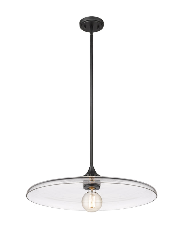 821P24-MB - Paloma 1 Light 24" Pendant - Matte Black
