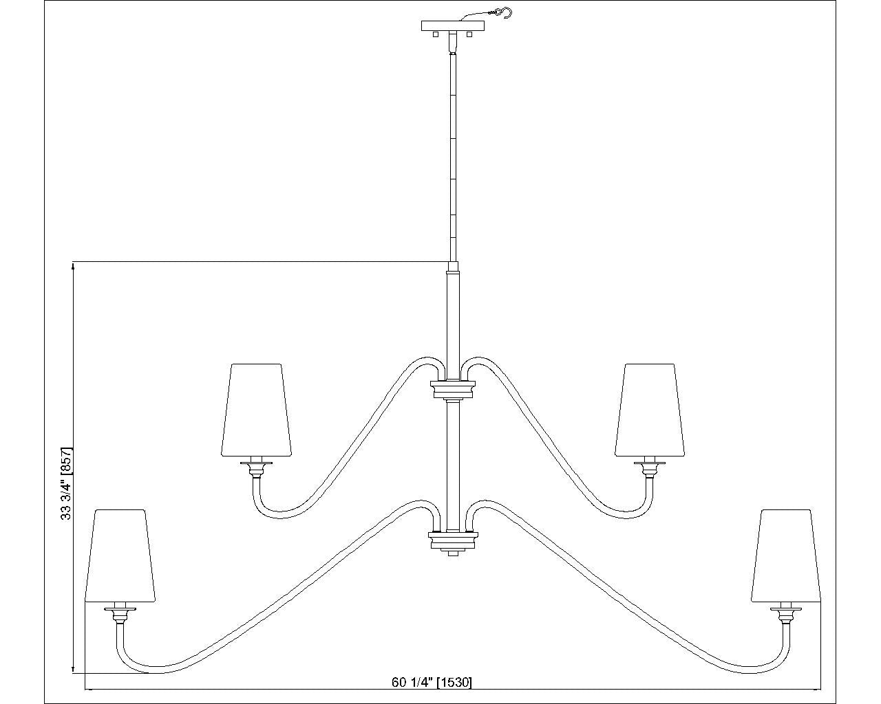 7509-12-60MB - Gianna 12 Light 60" Chandelier - Matte Black