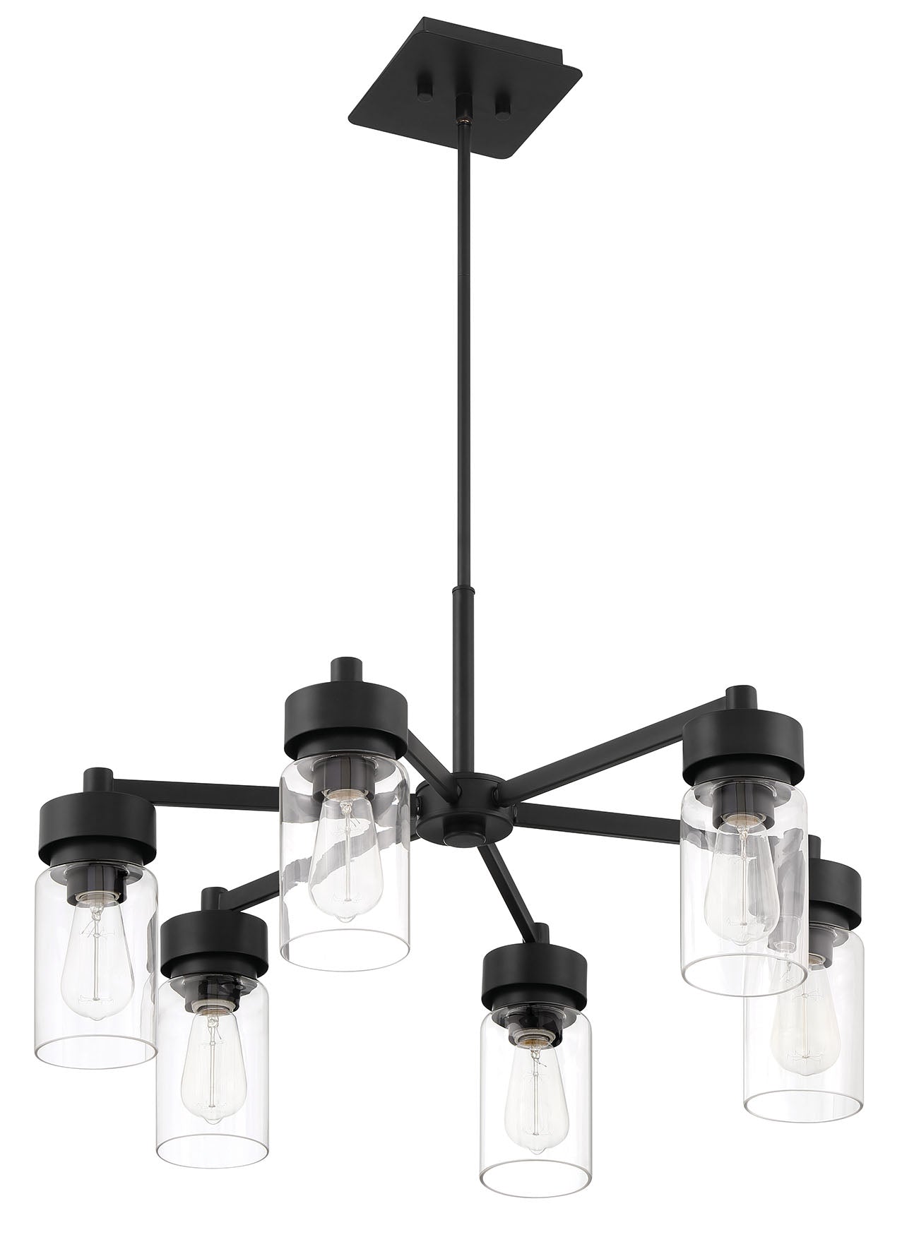 57126-MN - Bennet 6 Light 28" Wide Chandelier - Midnight
