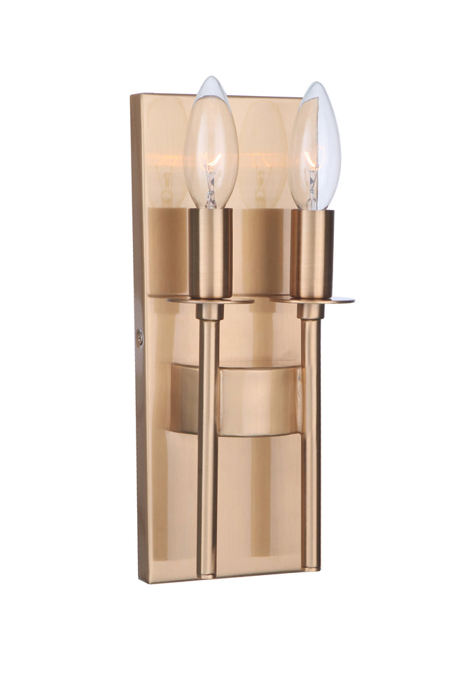 54362-SB - Larrson 2 Light 11" High Wall Sconce - Satin Brass
