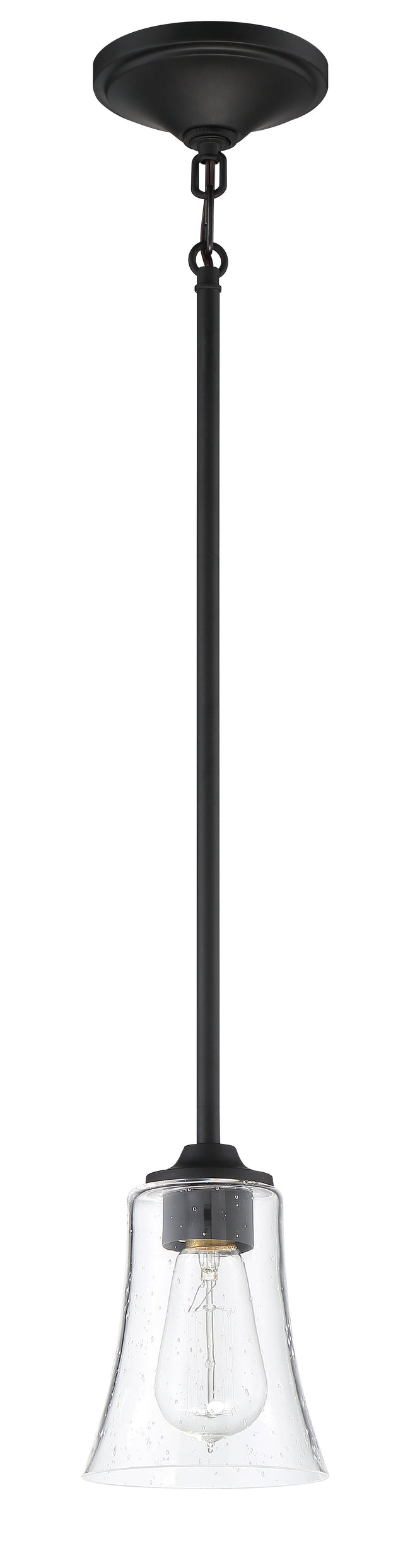 50491-FB - Gwyneth 1 Light 5.13" Wide Mini Pendant - Flat Black