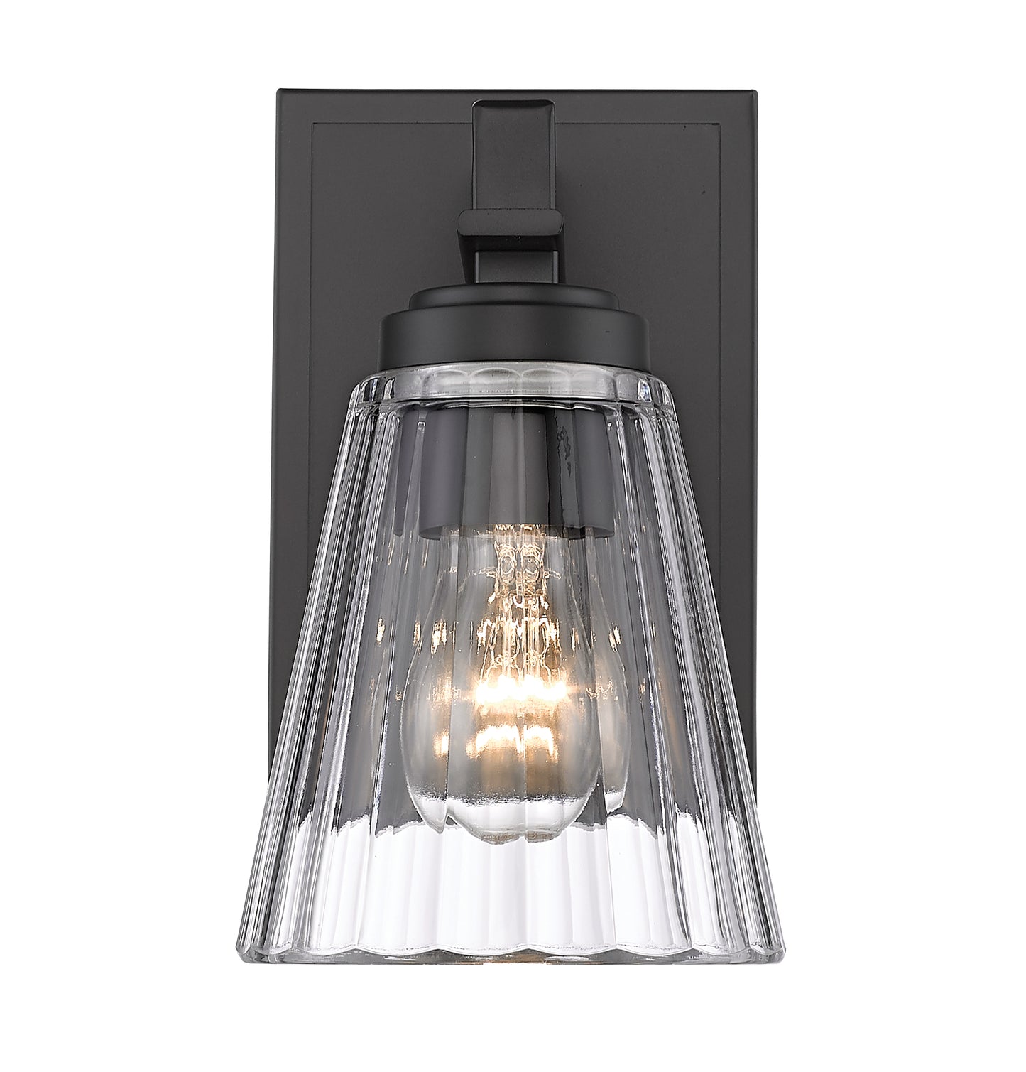 823-1S-MB - Lyna 1 Light Wall 9" Sconce - Matte Black