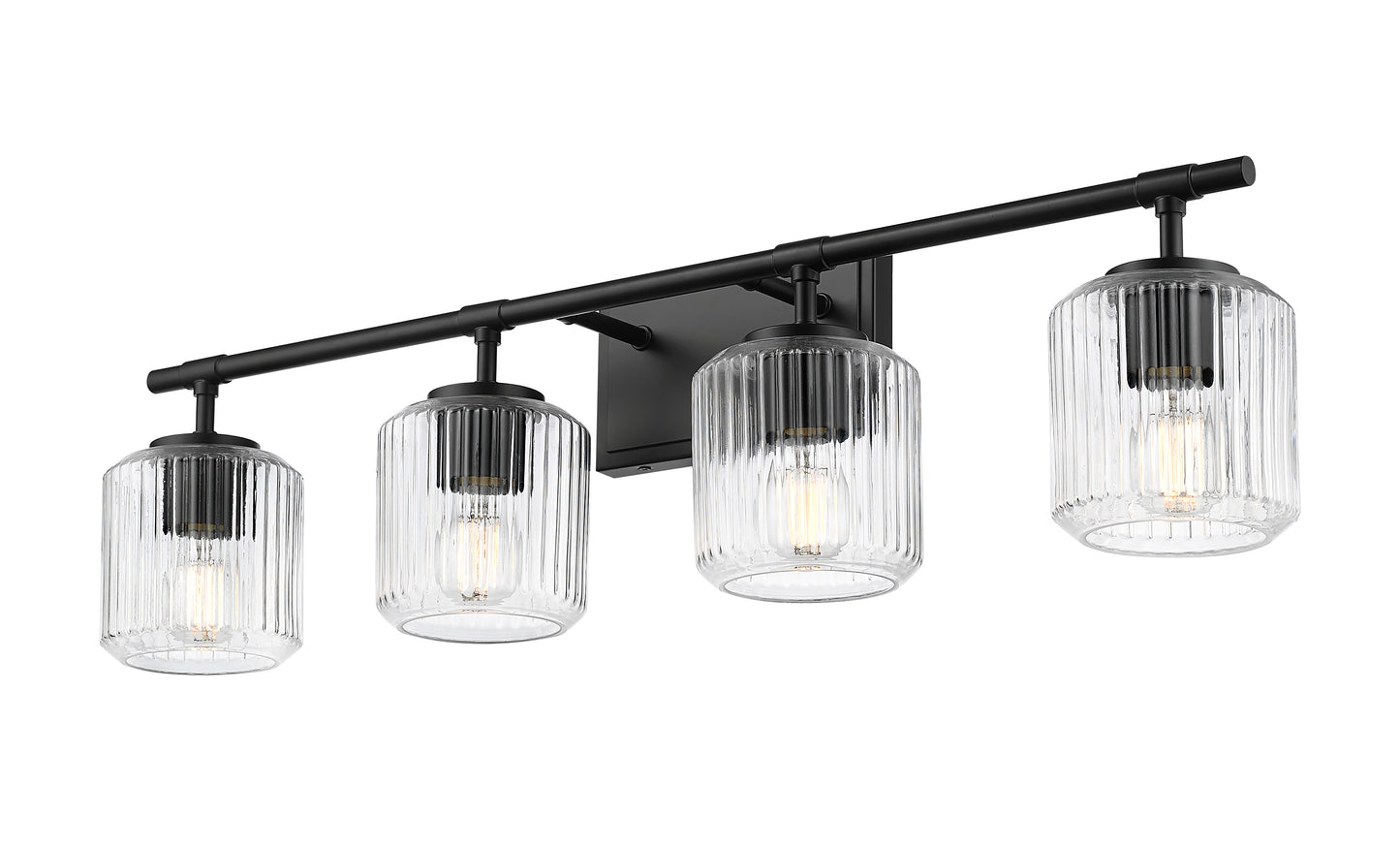 7515-4V-MB - Landon 4 Light 32" Vanity - Matte Black