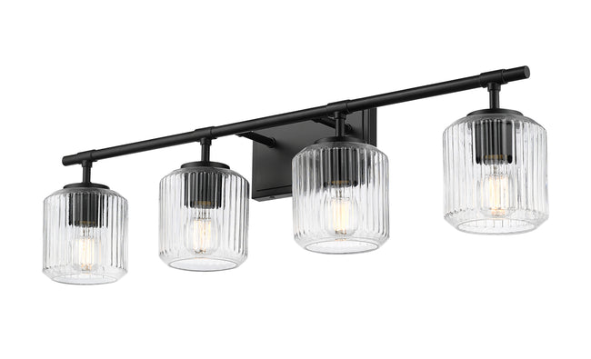 7515-4V-MB - Landon 4 Light 32" Vanity - Matte Black
