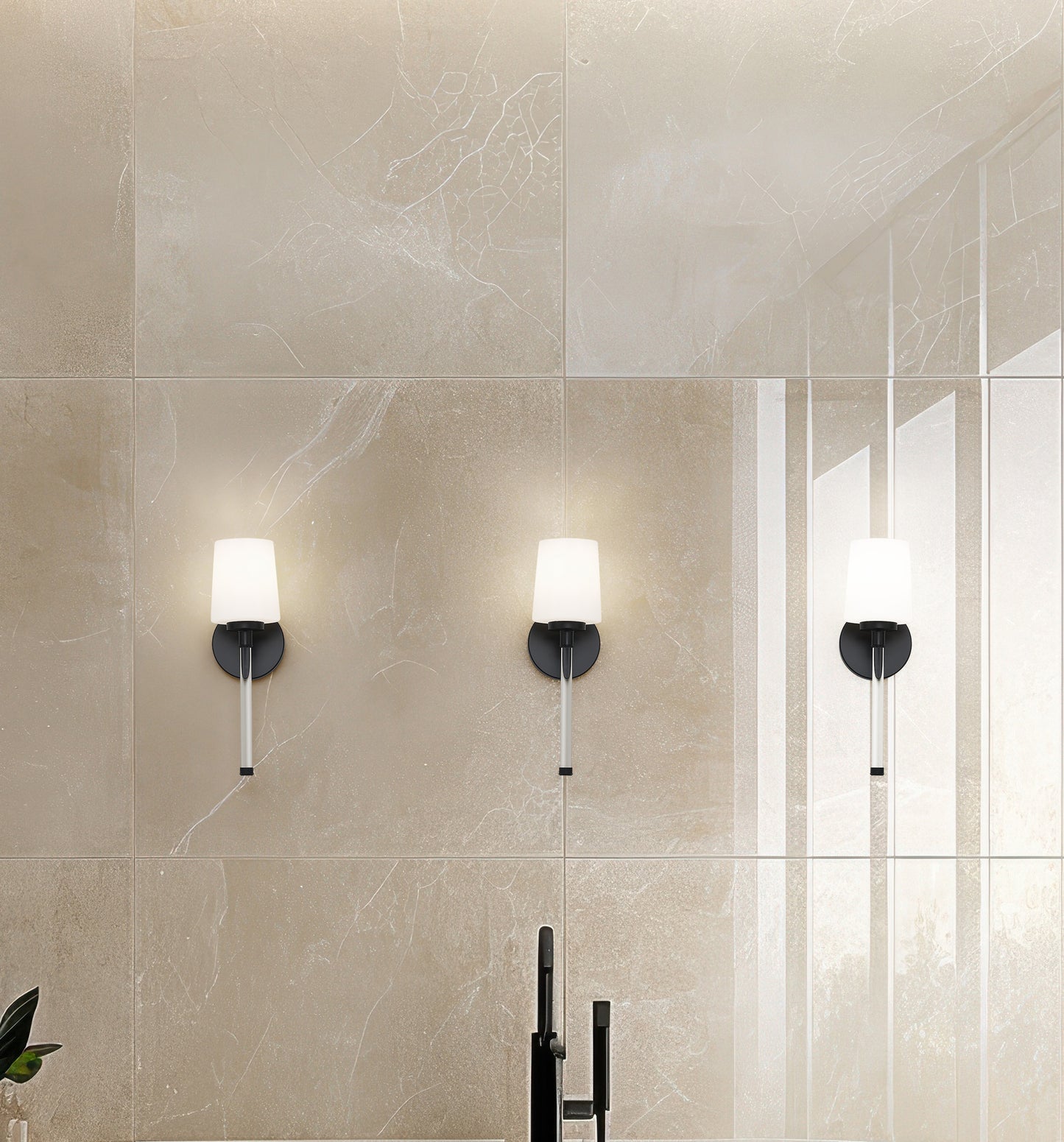 7700-1S-MB - Henri 1 Light Wall 16" Sconce - Matte Black
