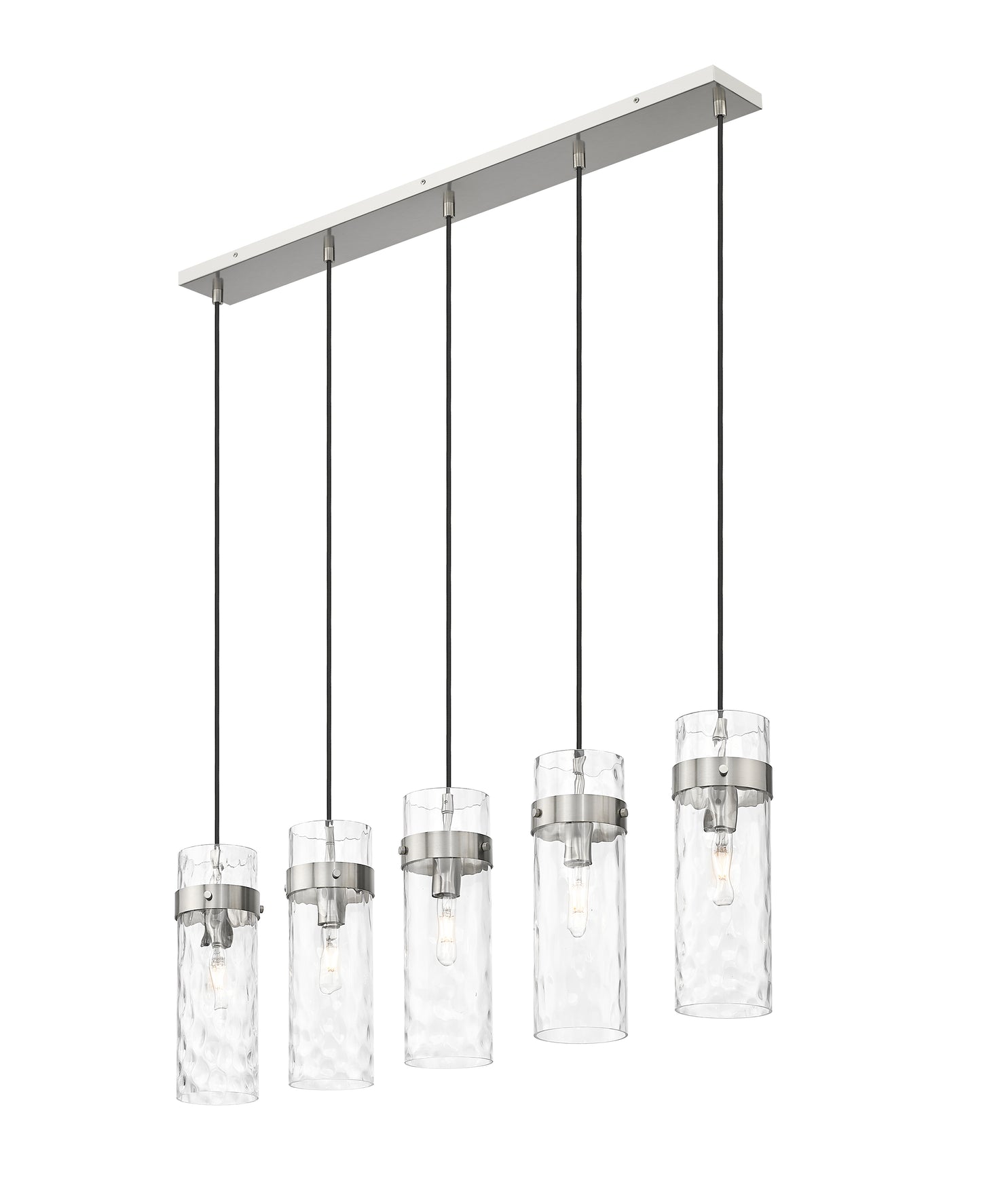 7002P5-5L-BN - Fontaine 5 Light Linear 44" Chandelier - Brushed Nickel