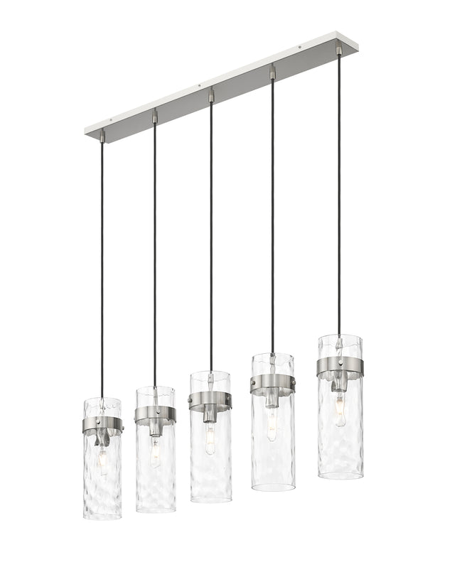 7002P5-5L-BN - Fontaine 5 Light Linear 44" Chandelier - Brushed Nickel