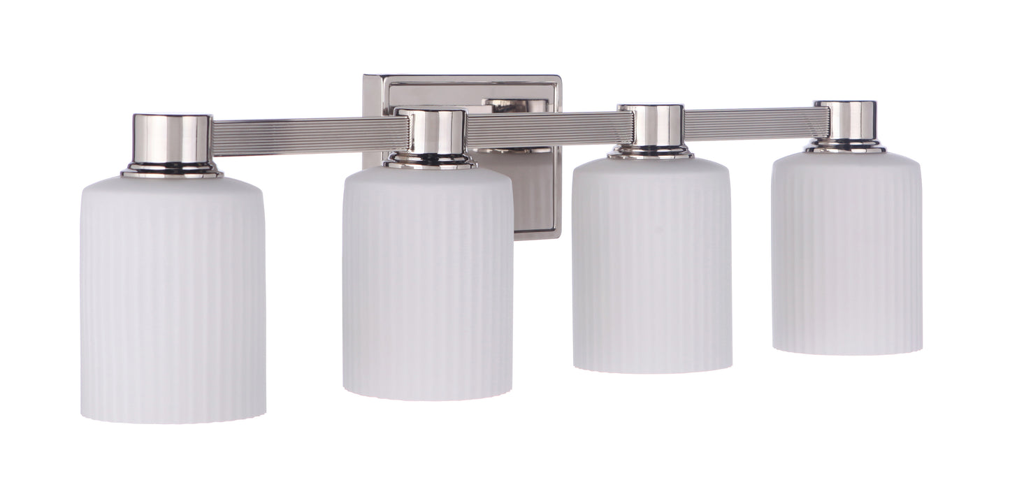 12928PLN4 - Bretton 4 Light 28" Wide Vanity Light - Polished Nickel