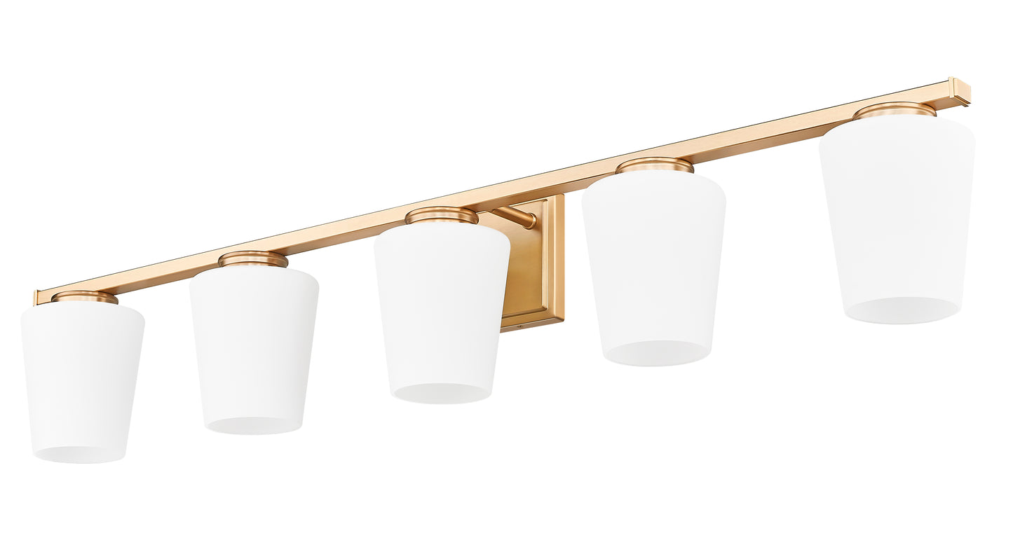 7703-5V-MGLD - Nextra 5 Light 42" Vanity - Modern Gold