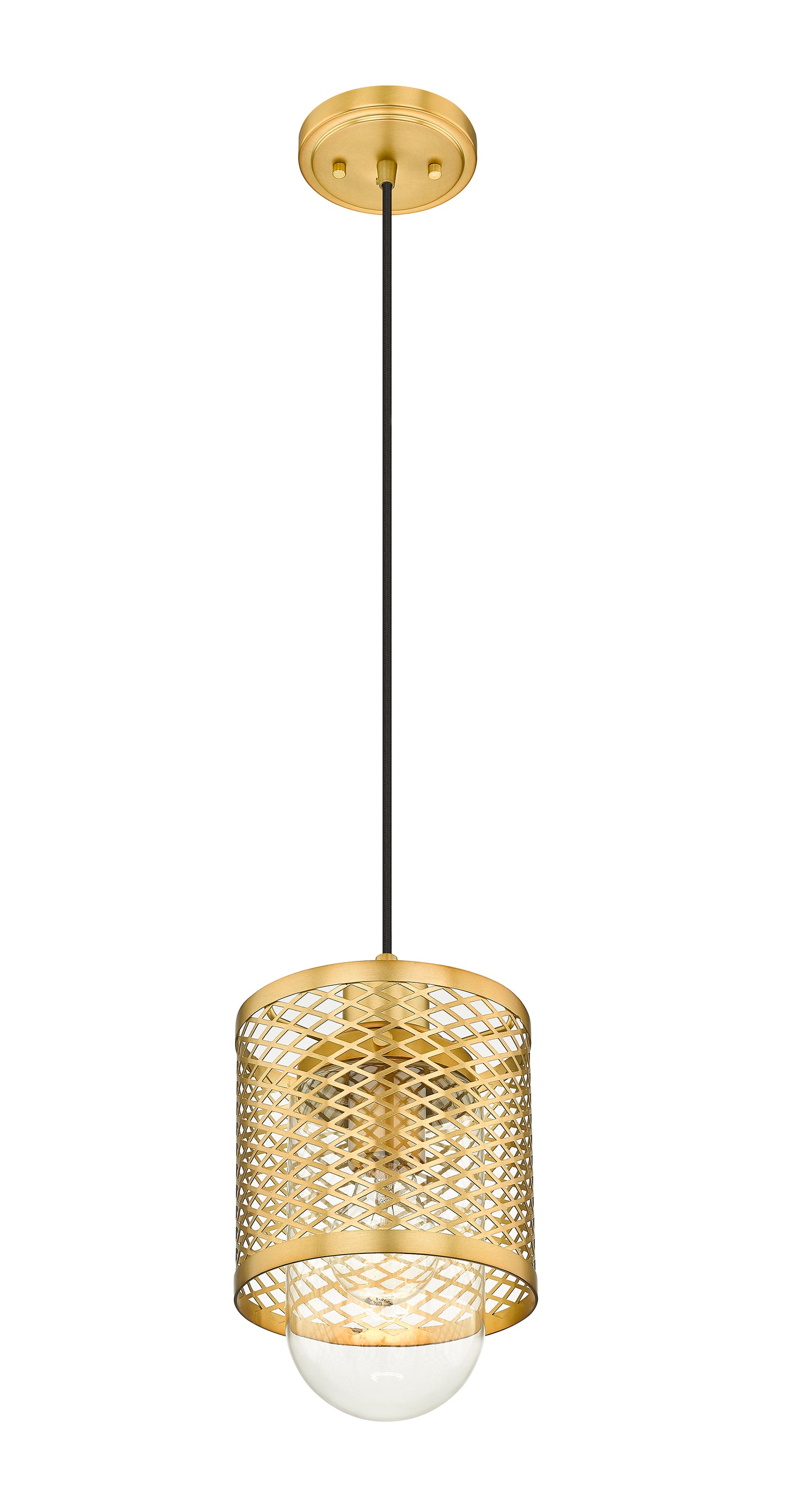 3037MP-RB - Kipton 1 Light 6" Pendant - Rubbed Brass