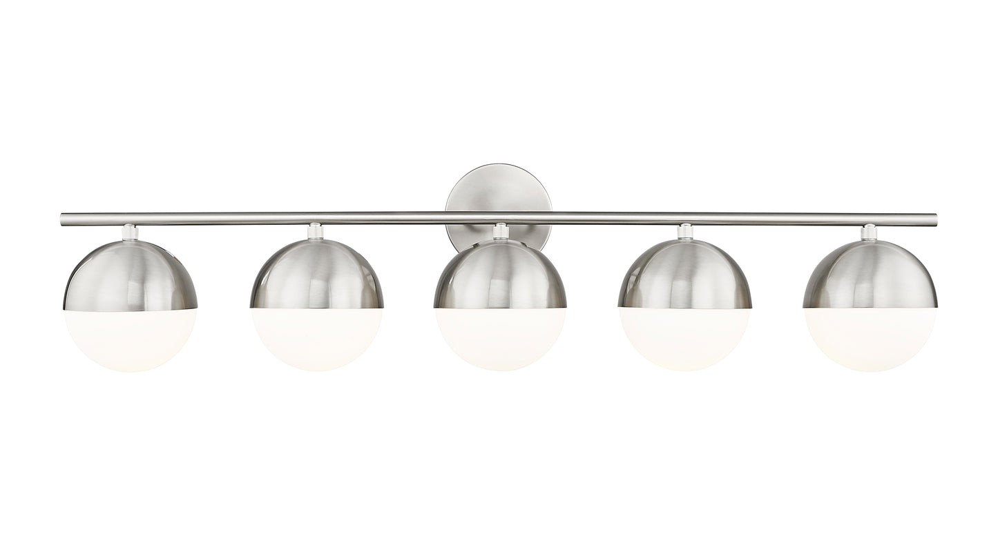 7517-5V-BN - Realm Sphere 5 Light 40" Vanity - Brushed Nickel