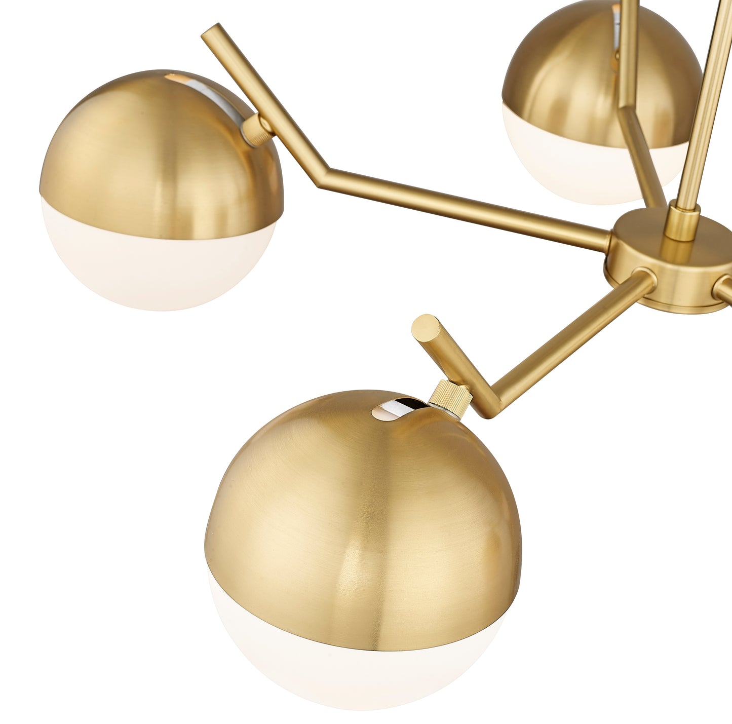 7517-5MGLD - Realm Sphere 5 Light 32" Chandelier - Modern Gold