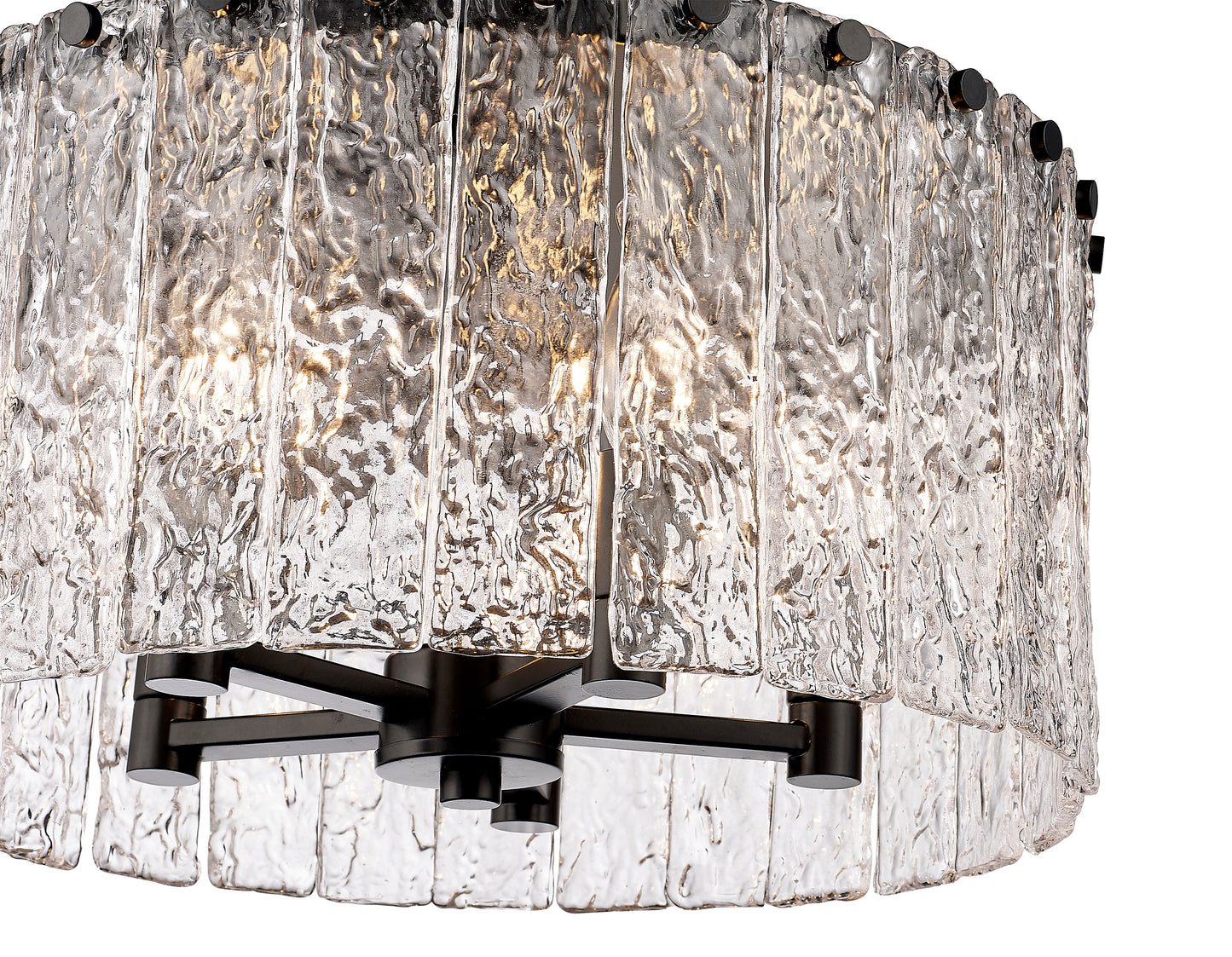 1943F16-MB - Glacier 5 Light Flush 17" Mount - Matte Black