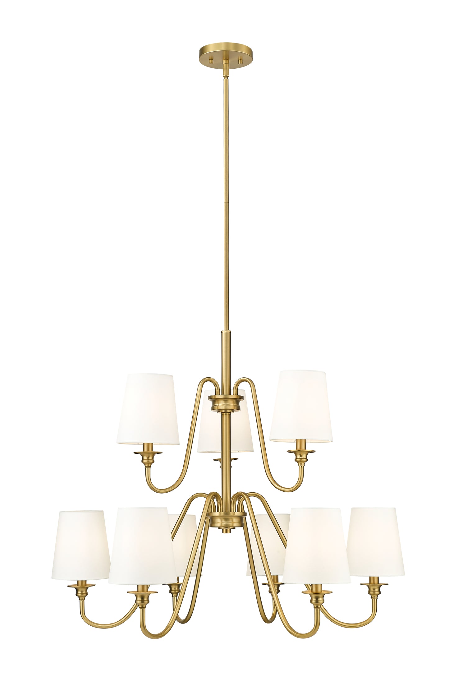 7509-9-32MGLD - Gianna 9 Light 32" Chandelier - Modern Gold