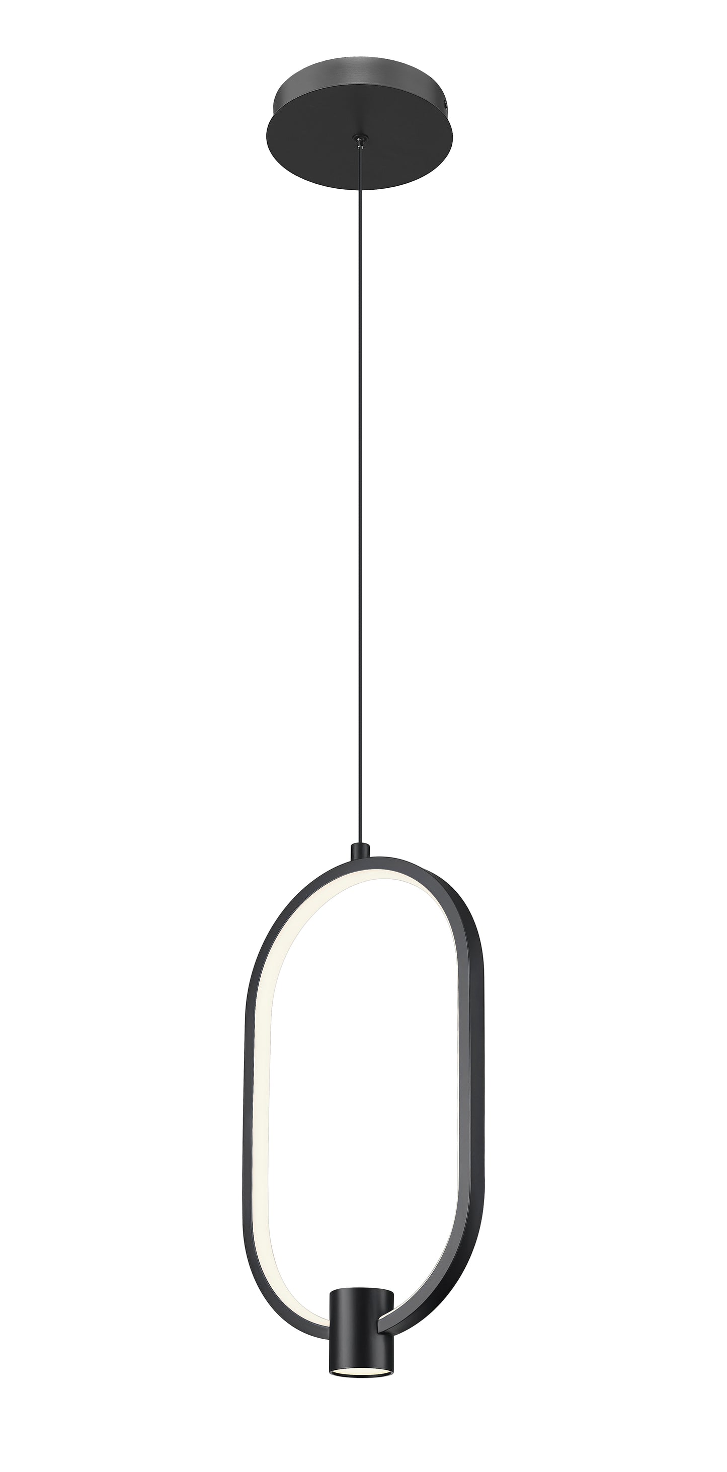 4101-8MB-LED - Saros 1 Light 9" Pendant - Matte Black