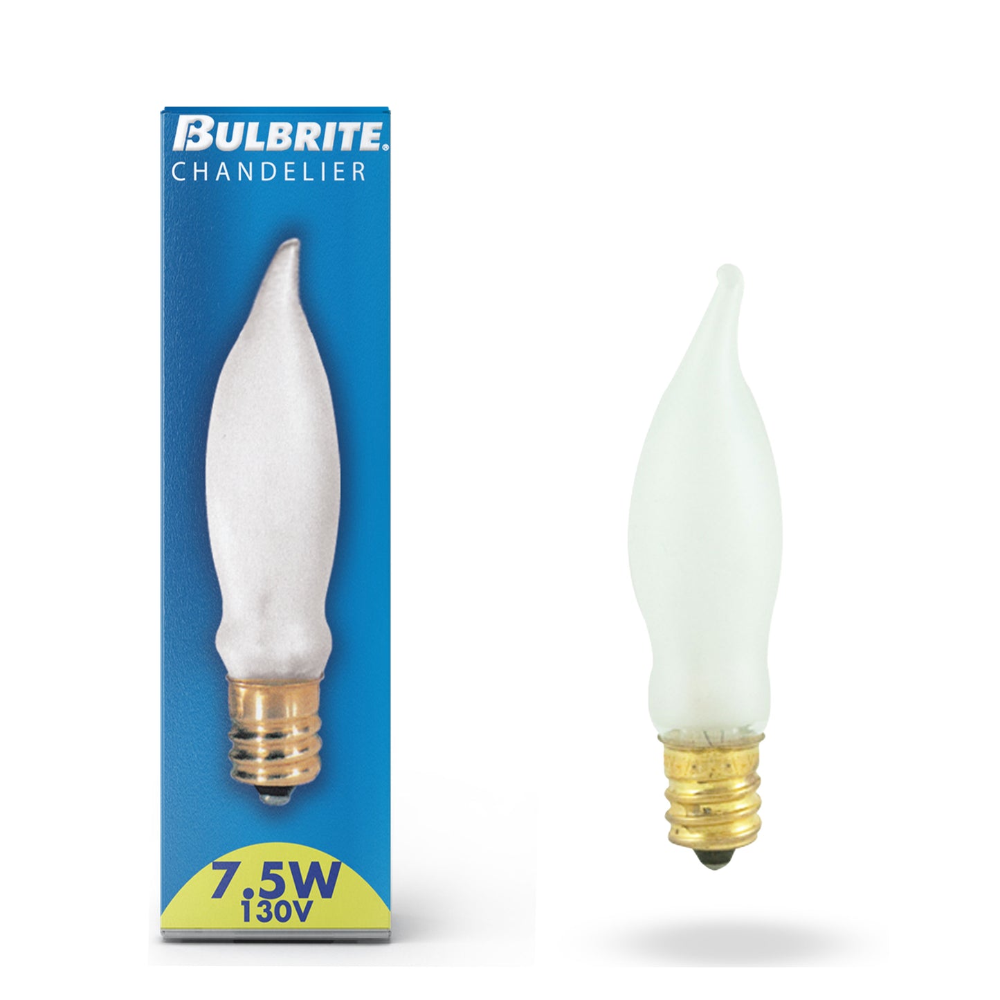 403307 - Dimmable Clear CA5 Incandescent Candelabra Light Bulb - 7.5 Watt - 2700K - 25 Pack