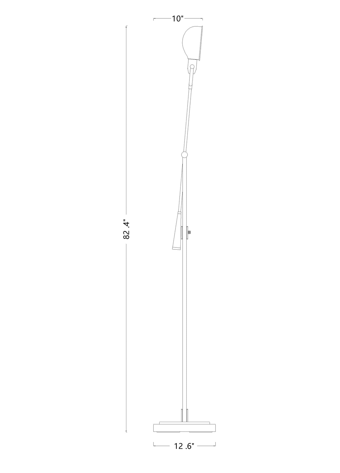 741FL-MB - Grammercy Park 1 Light Floor 82" Lamp - Matte Black