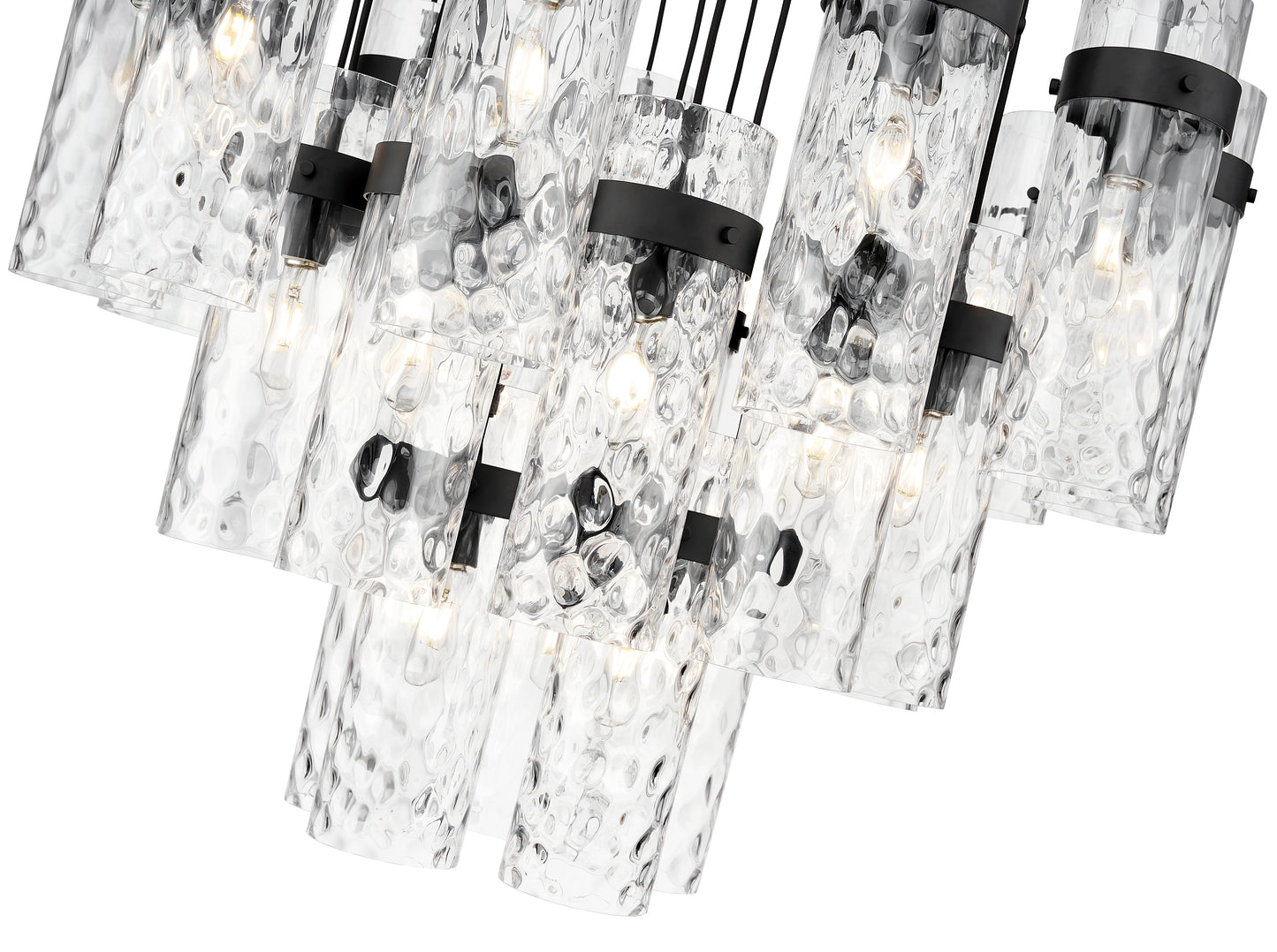 7002P5-27R-MB - Fontaine 27 Light 40" Chandelier - Matte Black
