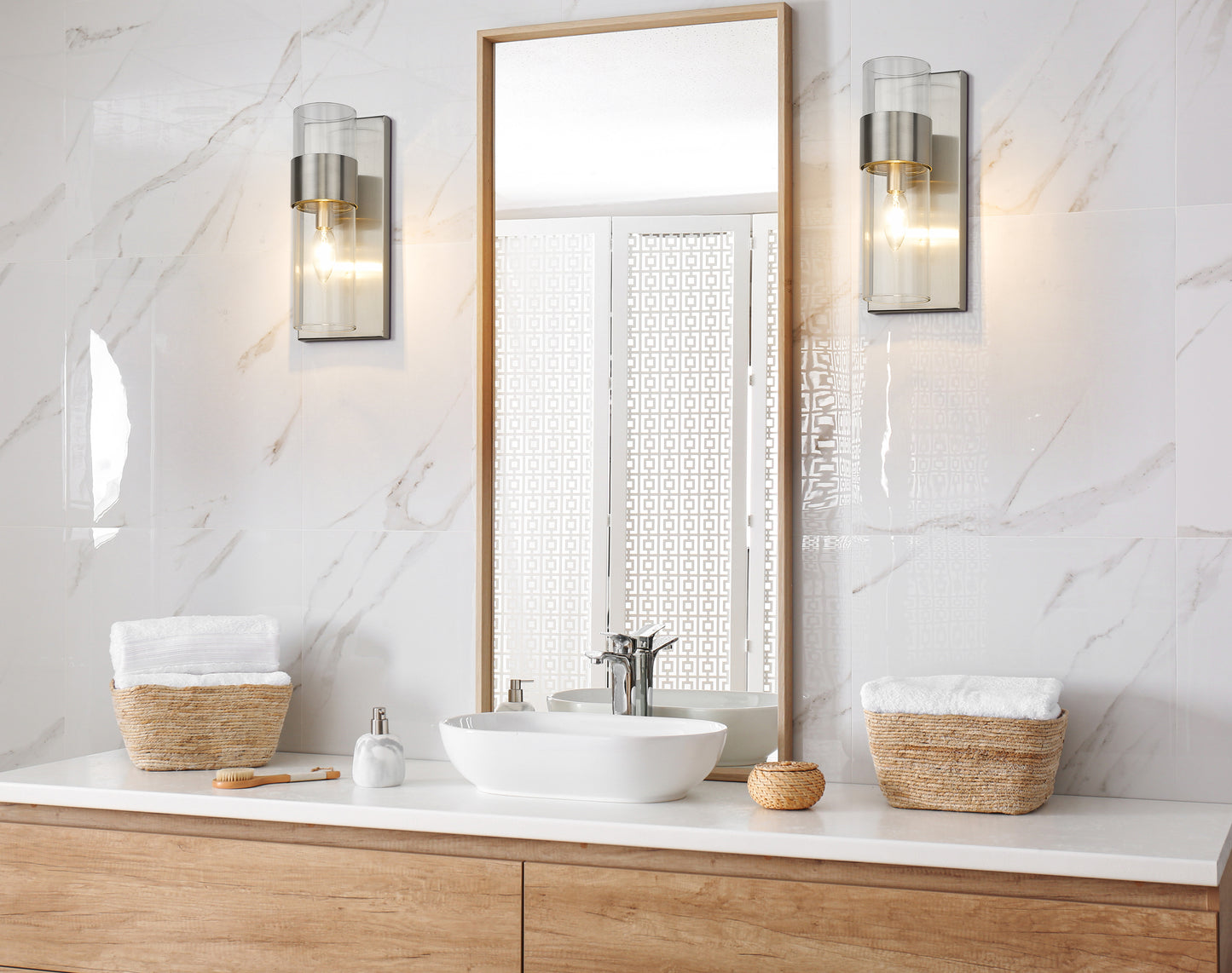 343-1S-BN - Lawson 1 Light Wall 12" Sconce - Brushed Nickel