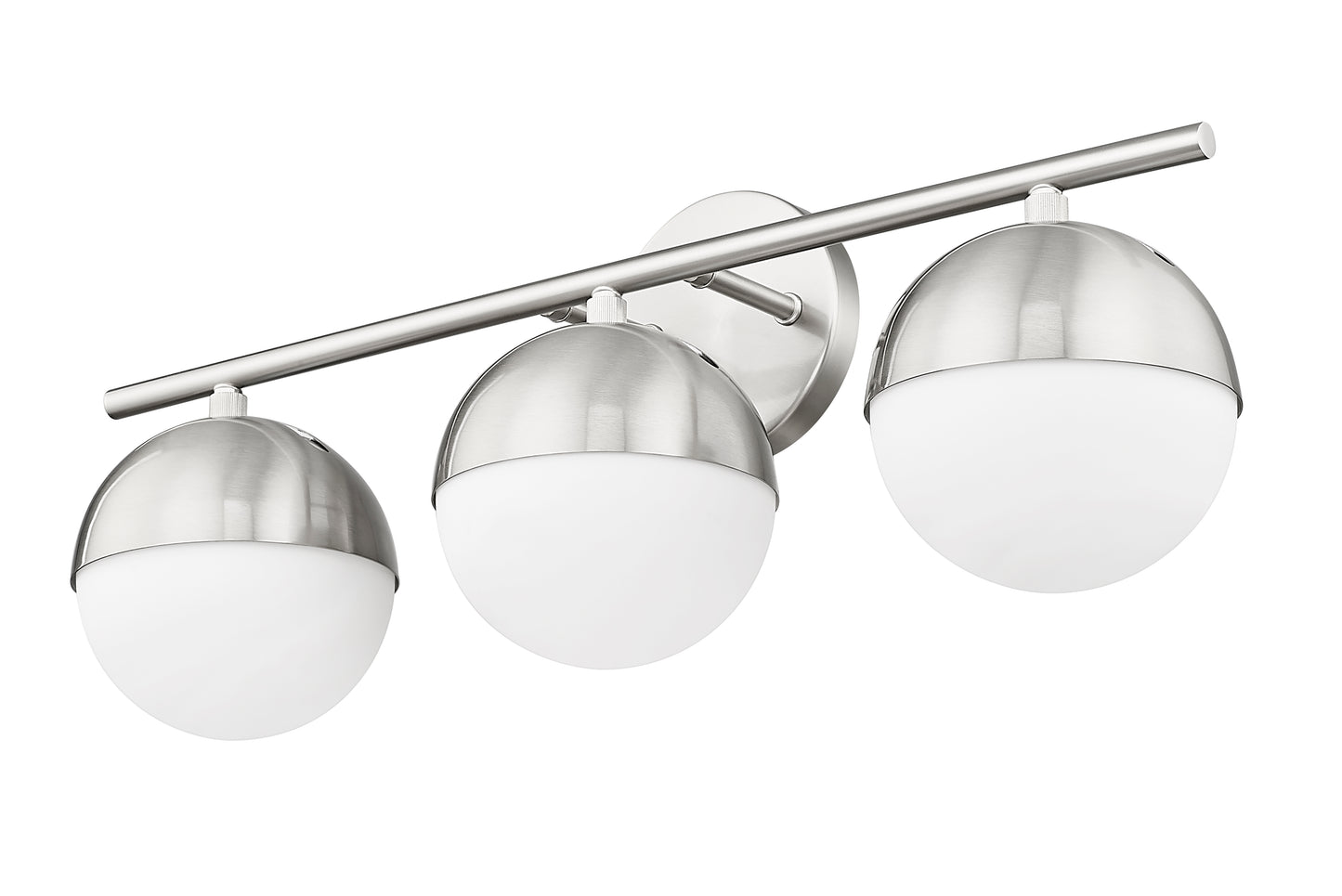 7517-3V-BN - Realm Sphere 3 Light 24" Vanity - Brushed Nickel