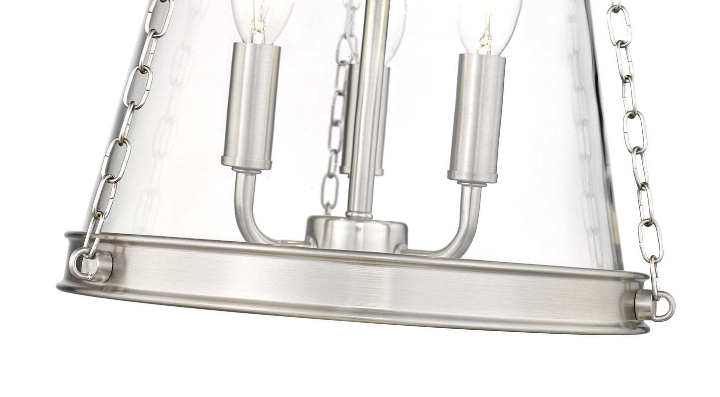 341P12-BN - Prescott 3 Light 12" Pendant - Brushed Nickel